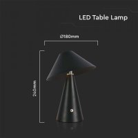 Настолна LED Лампа 3W Димиране Черна Презареждане 3в1, снимка 5 - Настолни лампи - 41139682