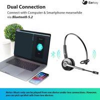 Безжични слушалки, Bluetooth слушалки с микрофон, снимка 7 - Слушалки за компютър - 41809651