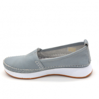 Дамски обувки от естествена кожа без връзки в бебешко синьо, снимка 4 - Дамски ежедневни обувки - 36146632