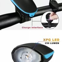 LED Фар за велосипед с клаксон, снимка 4 - Аксесоари за велосипеди - 44250858