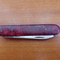 Джобно ножче 2 инструмента с виличка червено с калъф, снимка 6 - Антикварни и старинни предмети - 44439022