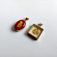 винтидж позлатена висулка със Самородно злато , снимка 3 - Антикварни и старинни предмети - 44688710