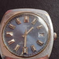 Ръчен механичен часовник OSCO 17 JEWELS SHOCK PROOF рядък за КОЛЕКЦИЯ 43897, снимка 1 - Антикварни и старинни предмети - 44707901