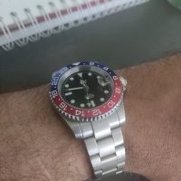 Rolex GMT master homage. PEPSI No logo, снимка 1 - Мъжки - 41558426