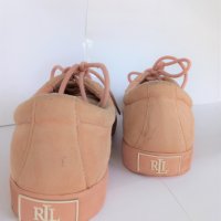 Дамски бледо розови кецове Polo Ralph Lauren, № 39, естествен велур, снимка 4 - Дамски ежедневни обувки - 42325618