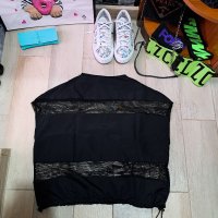 Дамска атрактивна лятна блуза с мрежа и неонови надписи, снимка 4 - Потници - 40370991