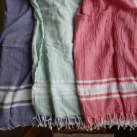 Фин памучен шал с ресни