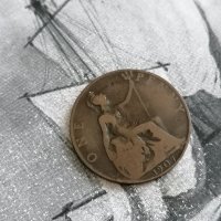 Монета - Великобритания - 1/2 (половин) пени | 1907г., снимка 1 - Нумизматика и бонистика - 35773658
