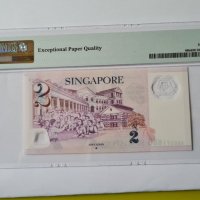 SINGAPORE 🇸🇬 2 DOLLARS 2015  ONE STAR  PMG 65, снимка 2 - Нумизматика и бонистика - 35977843