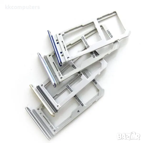 SIM MMC държач /Сребърен/ за Samsung Note 8 N950 (2 SIM) Баркод : 114083, снимка 1