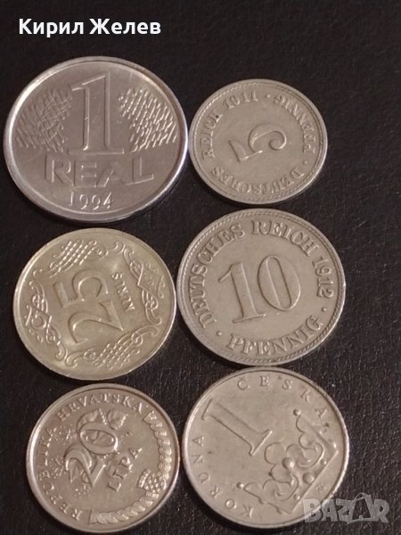 Лот монети от цял свят 6 броя ГЕРМАНИЯ, ХЪРВАТИЯ, БРАЗИЛИЯ ЗА КОЛЕКЦИОНЕРИ 32073, снимка 1