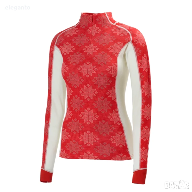 Дамска ! Helly Hansen  Merino Wool Warm Freeze 1/2 Zip Base Layer , L размер, снимка 1