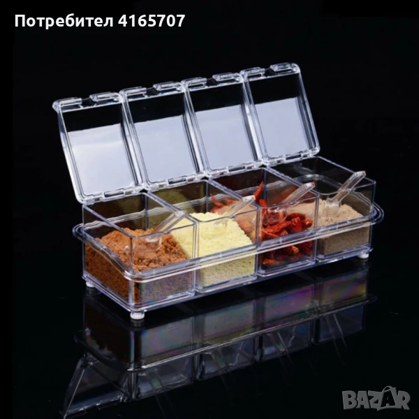 Контейнери за съхранение на подправки crystal seasoning box, снимка 1