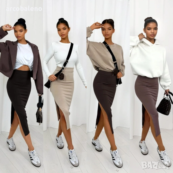 Дамска миди пола от Ava, 4цвята , снимка 1