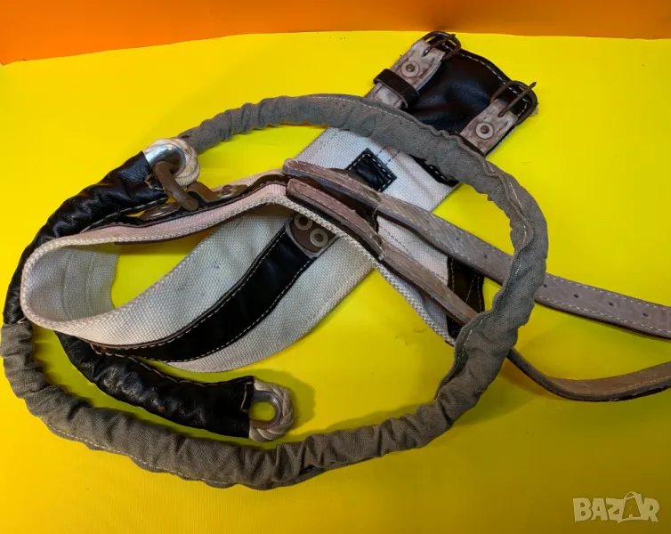 Здрав нов осигурителен колан за катерене и ремонтни работи яко въже 1,60м., снимка 1
