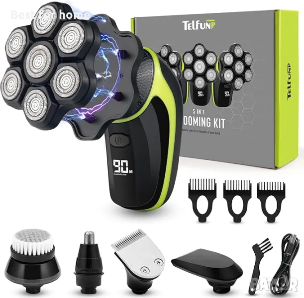  Електрическа самобръсначка 5 в 1  за плешиви мъже, снимка 1