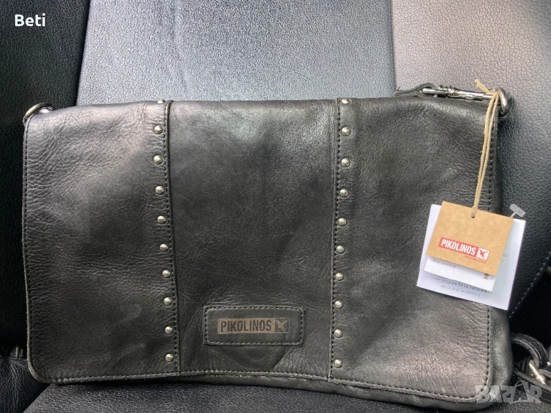 Pikolinos кожена чанта през рамото, снимка 1