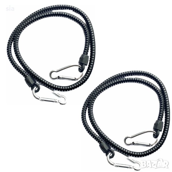 Ластик за багаж, карабина, 2бр, 10 мм х 100 см, снимка 1