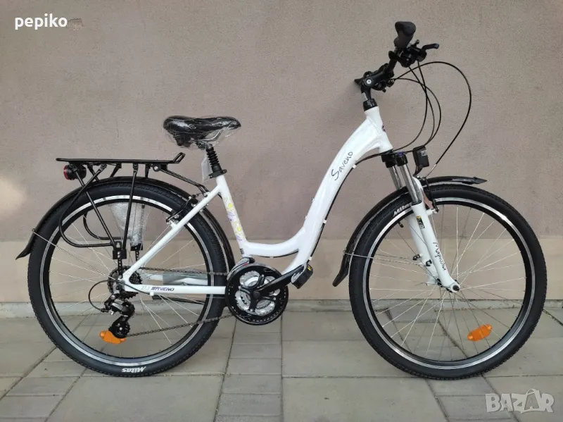 Продавам колела внос от Германия  алуминиев градски велосипед SAVENO MAGNOLIA 27,5 цола преден аморт, снимка 1