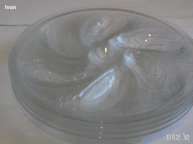 4 бр. Стъклени Нови Плата/Плато/Чиния-Кръгли Големи-Ф 270мм-Релефни-7 Отделения, снимка 1
