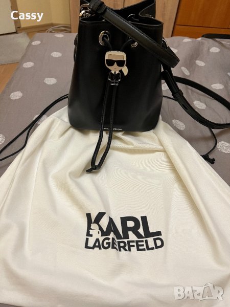 Чанта от естествена кожа Karl Lagerfeld, снимка 1