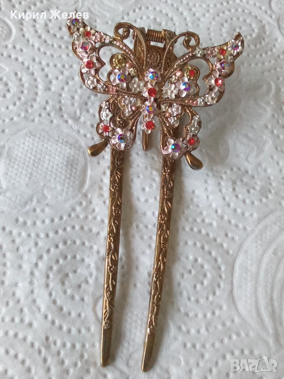 Метална шнола за коса голяма 52621, снимка 1