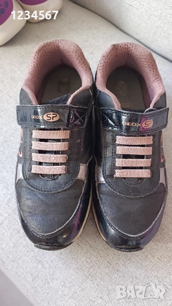 Сникърси за момиче Geox 37 номер, черни , снимка 1