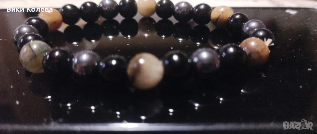 защитна гривна – камъни за сила, спокойствие и енергийна защита, снимка 1