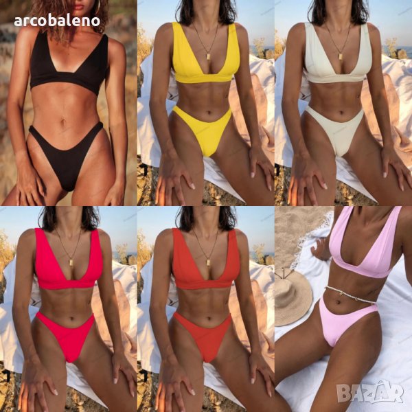 Дамски секси бански комплект бикини push up, 14цвята , снимка 1