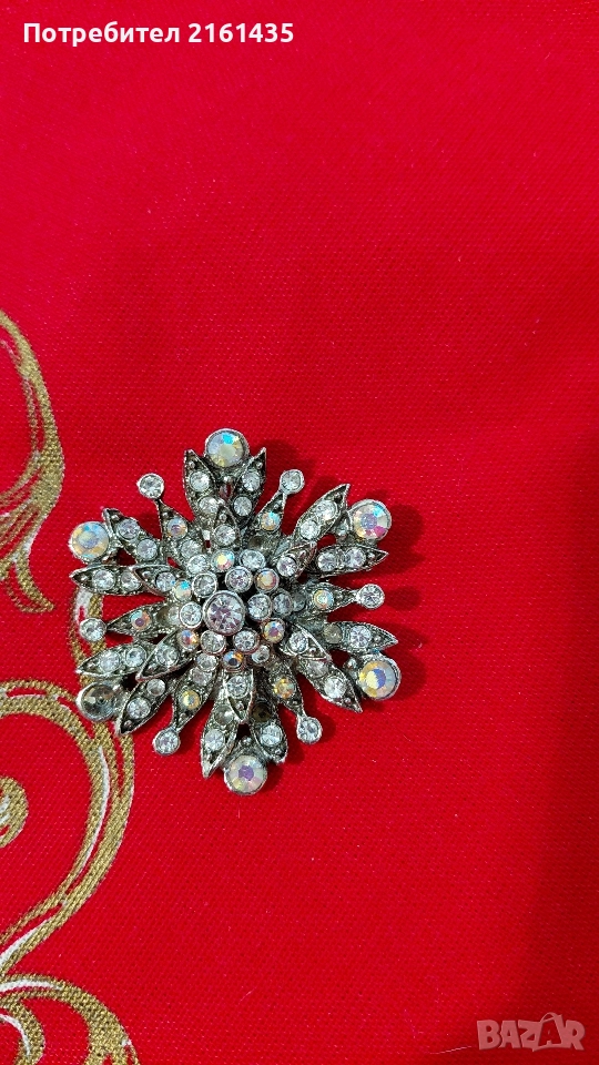 Прекрасна ретро брошка на Яблонекс Чехословакия , снимка 1