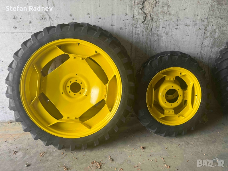 4 бр. тесни гуми с джанти за редови обработки - John Deere (230/95-32 - 230/95-48) /// N02021, снимка 1