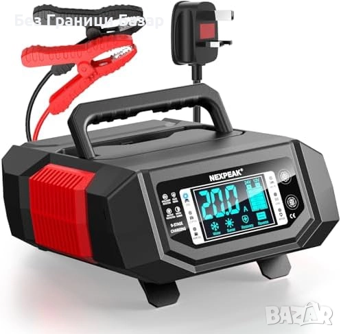 Ново Интелигентно зарядно за акумулатори 12V/24V LiFePO4 AGM GEL 20A, снимка 1