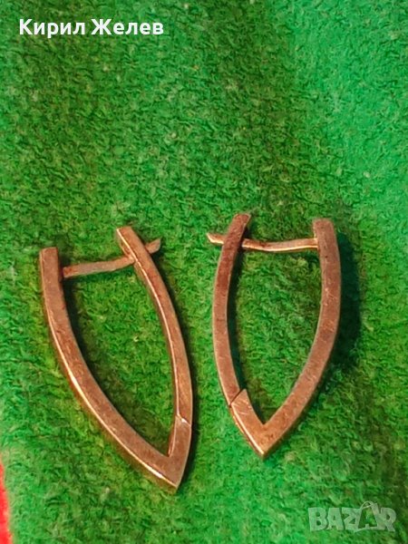 ЕЛЕГАНТНИ СРЕБЪРНИ ОБЕЦИ СРЕБРО 925 ВИНТИДЖ МОДЕЛ с АНГЛИЙСКО ЗАКОПЧАВАНЕ 38592, снимка 1