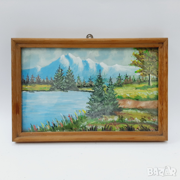 Стара картина акварел, пейзаж(3.3), снимка 1
