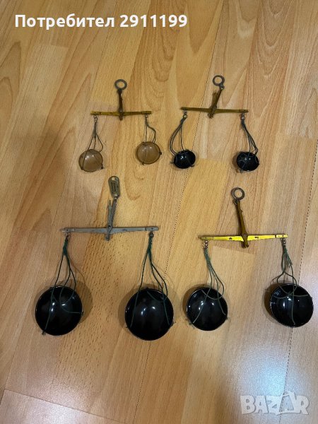Стара / антикварна аптекарска везна (лот от 4), снимка 1