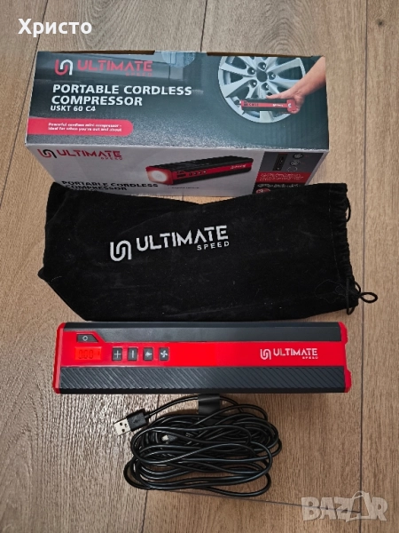 Преносим акумулаторен компресор ULTIMATE SPEED USKT 60 C4, снимка 1