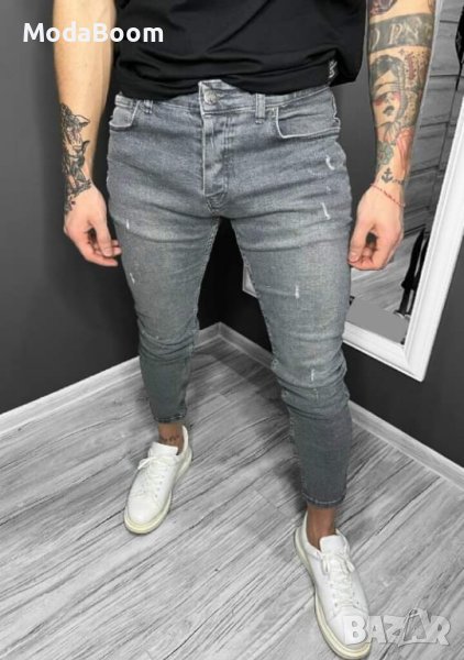 Мъжки сиви дънки , снимка 1