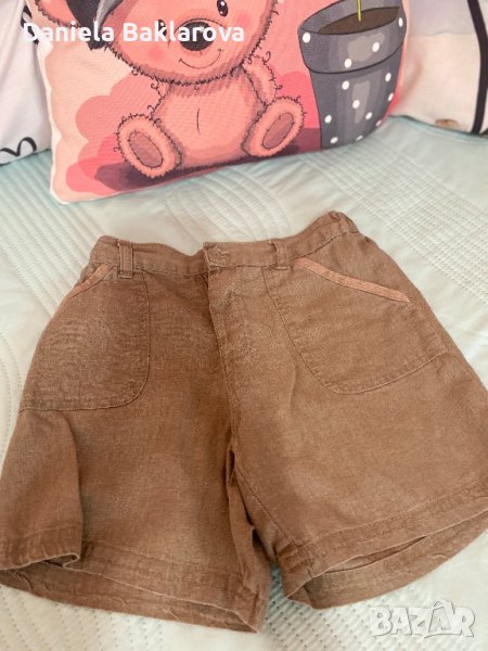Къси ленени панталонки, размер 104, снимка 1