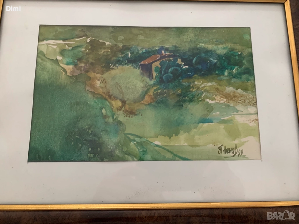 ПЕТЪР НЕНОВ акварел/пейзаж, снимка 1