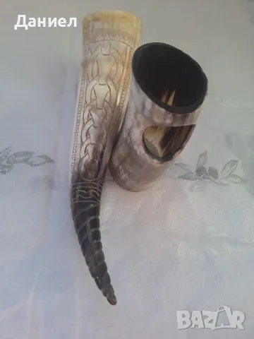 Чаша от естствен рог за пиене.  Викингска чаша , снимка 6 - Подаръци за мъже - 48169265