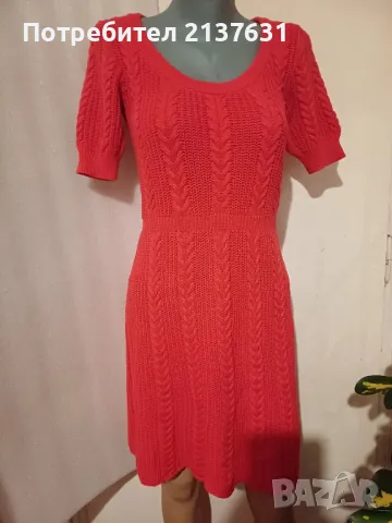 ПЛЕТЕНА ЧЕРВЕНА  РОКЛЯ  KENVELO -  Размер М, снимка 1