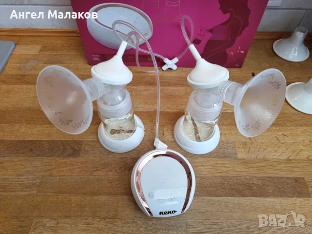Помпа за кърма двойна - Neno Bianco – 3-фазна безжична, снимка 8 - Стоки за близнаци - 53335378