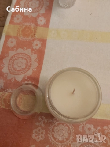 Ароматна, ванилиева свещ в голям стъклен буркан, дълготрайна. Подходяща за двойки, за младоженци., снимка 2 - Декорация за дома - 52938514