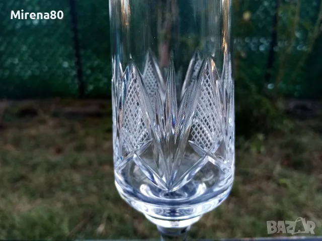 Кристален сервиз за вермут / бяло вино, снимка 4 - Сервизи - 56340152