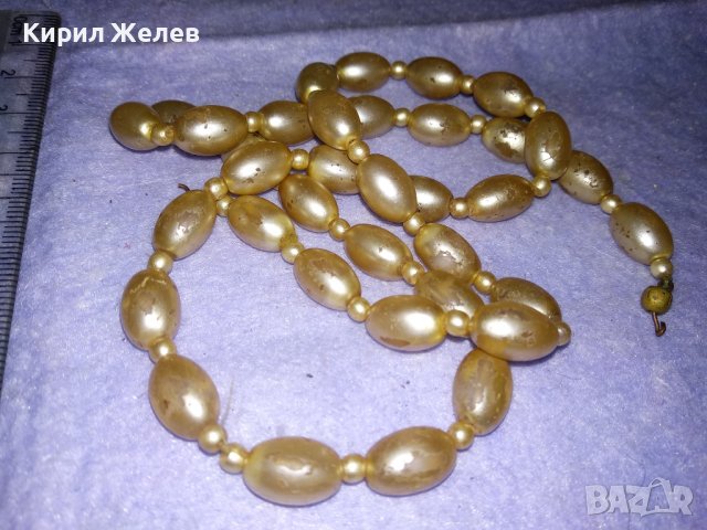 СТАРО ПЕРЛЕНО РЕТРО КОЛИЕ - ЧЕШКИ ПЕРЛИ ГЕРДАН 34704, снимка 4 - Антикварни и старинни предмети - 39179834