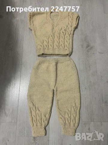 Ръчно плетен комплект , снимка 12 - Комплекти за бебе - 44637188