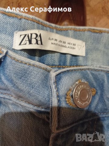 Zara дънкови къси панталони , снимка 3 - Къси панталони и бермуди - 41359620