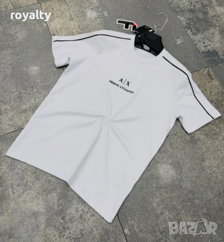 Armani Exchange Нова Бяла Мъжка Тениска 
