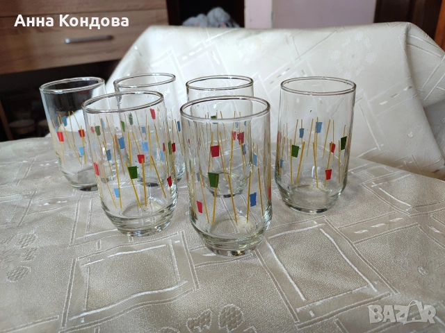 Руски стъклени чаши за безалкохолно, вода , снимка 2 - Чаши - 53681418
