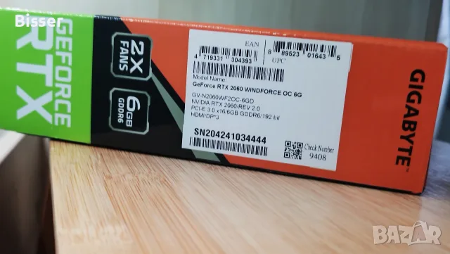 Видеокарта Gigabyte GeForce RTX 2060 OC Windforce 6G, снимка 9 - Видеокарти - 56020075
